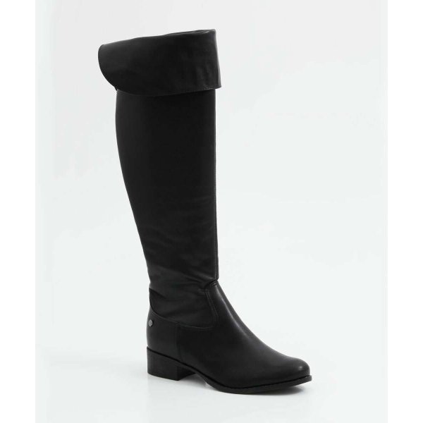 Knee High Bota Over The Knee Via Uno Flat Feminina Bota Over The