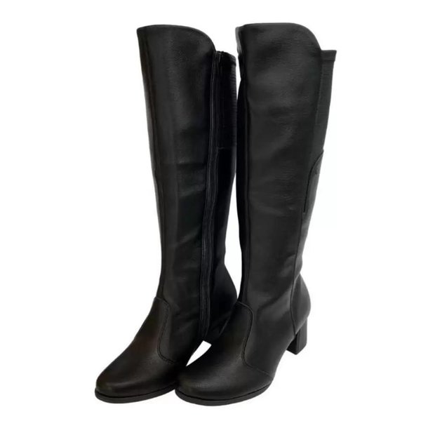 Knee Botas De Salto Alto E Cano Alto Bota Piccadilly Cano Alto Com Forro  Térmico E Salto Médio 653034